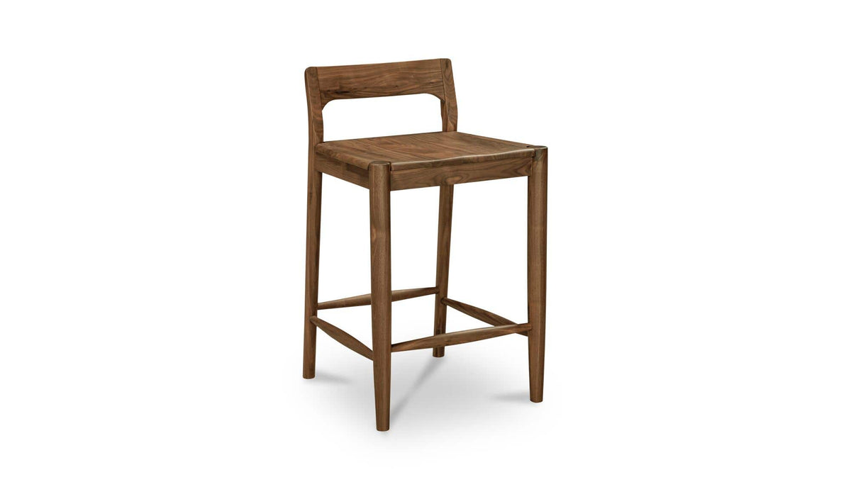 Owing Low Back Counter Stool Walnut by Moe's Home Collection - view 4