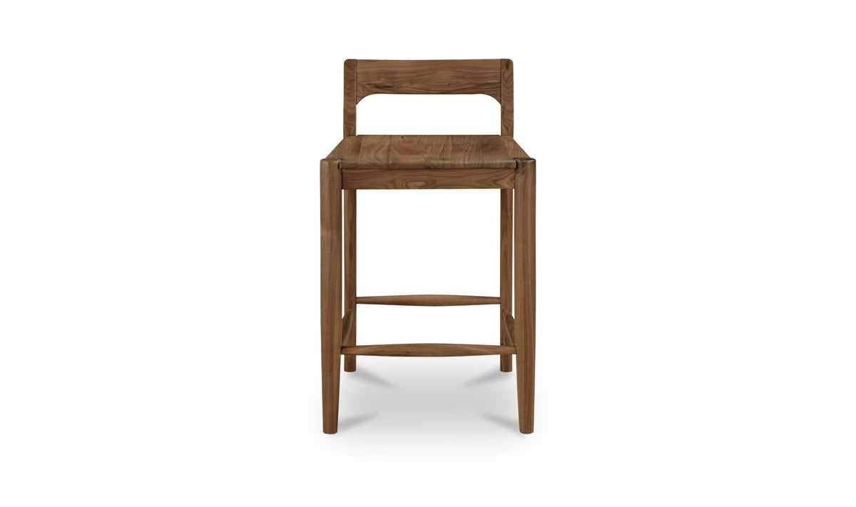 Owing Low Back Counter Stool Walnut by Moe's Home Collection - view 2