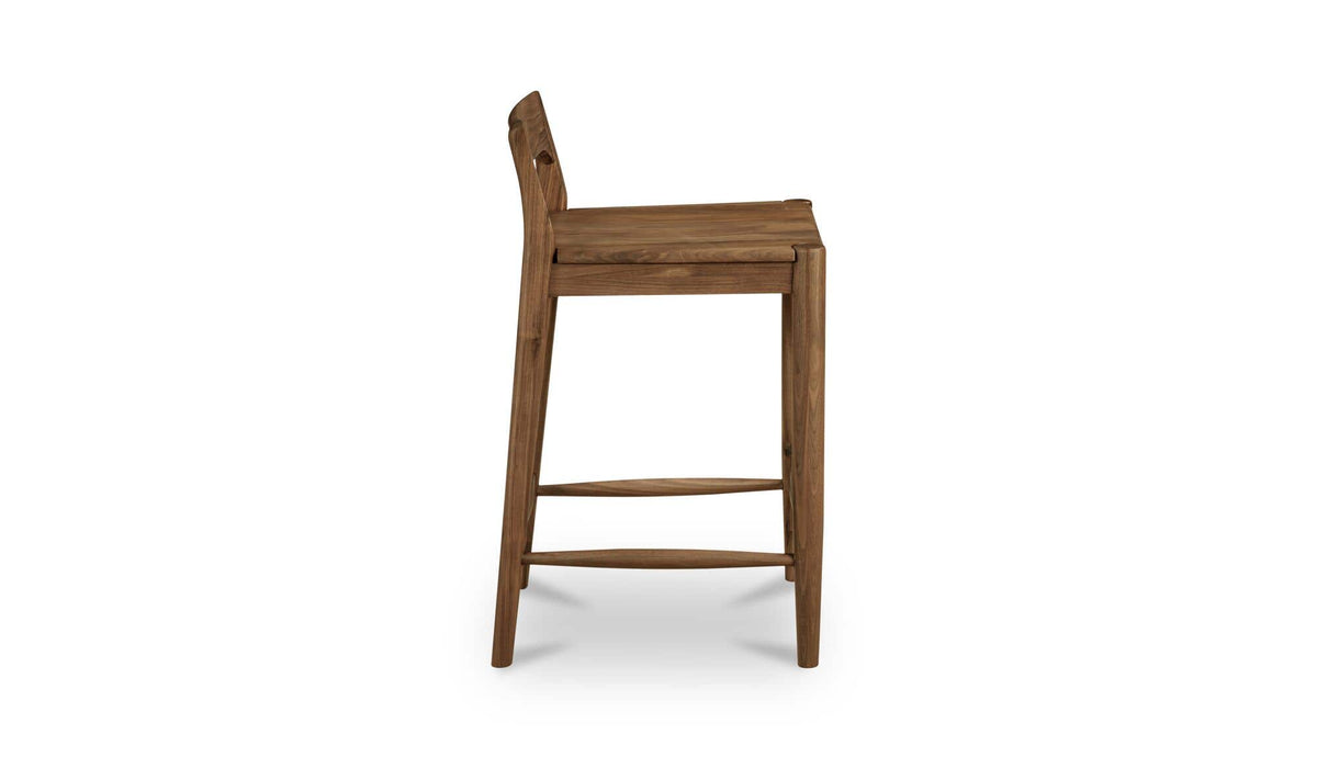 Owing Low Back Counter Stool Walnut by Moe's Home Collection - view 5