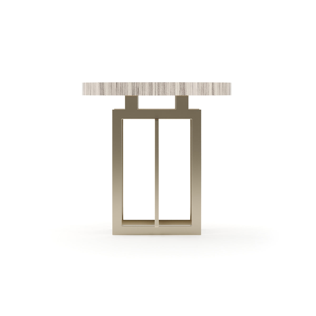 Wish You Were Here Round Side Table Light Whisper of Gold 24" by Caracole - view 3