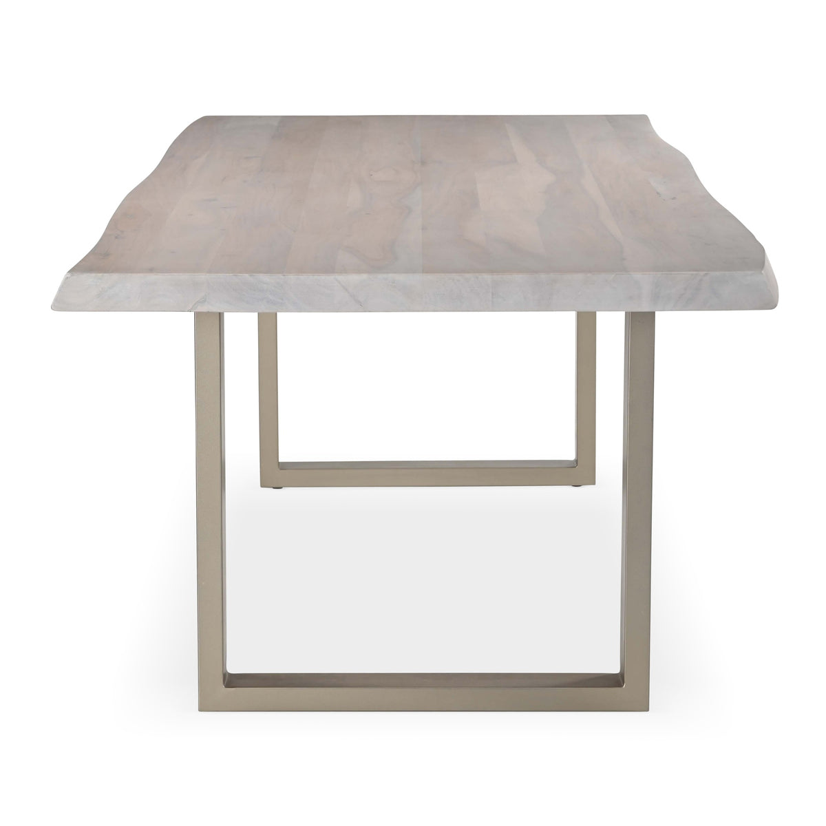 Brooks Dining Table U Base 40" x 92" White Wash Top - Pewter Base by Urbia - detail 3