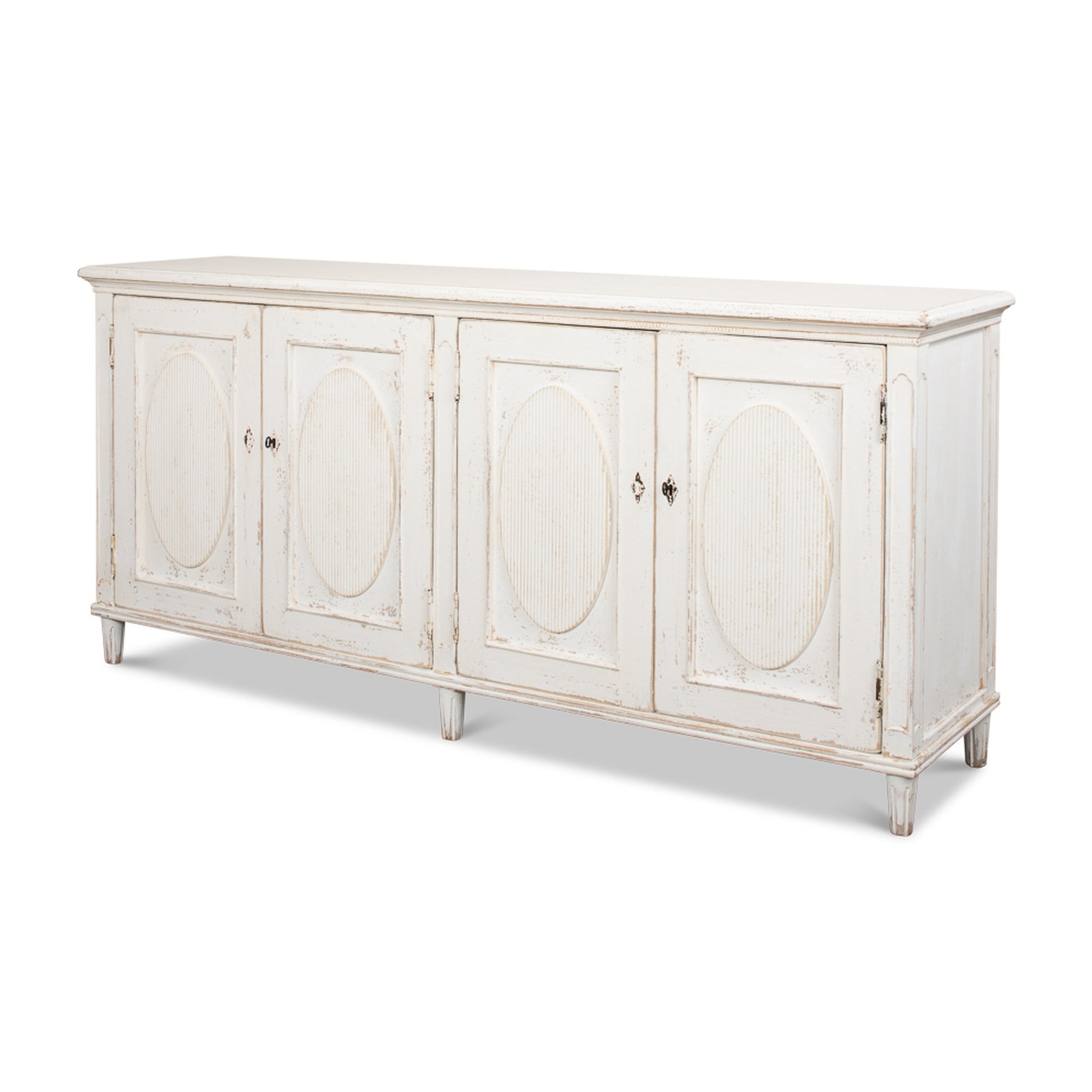 Whitewash Ribbon Sideboard by Sarreid Ltd