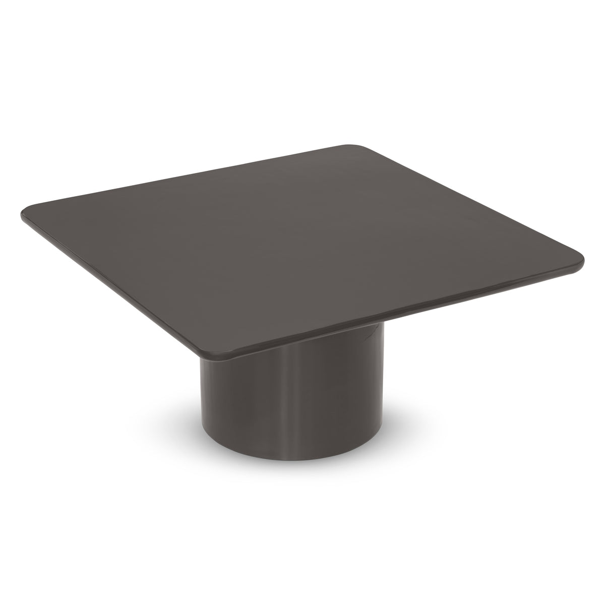Alessia Short Enamel Coffee Table Deep Umber Brown, 14.25" by Urbia - detail 2