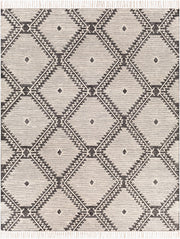 Bedouin Black/Cream Handmade Rug - 10' x 14'