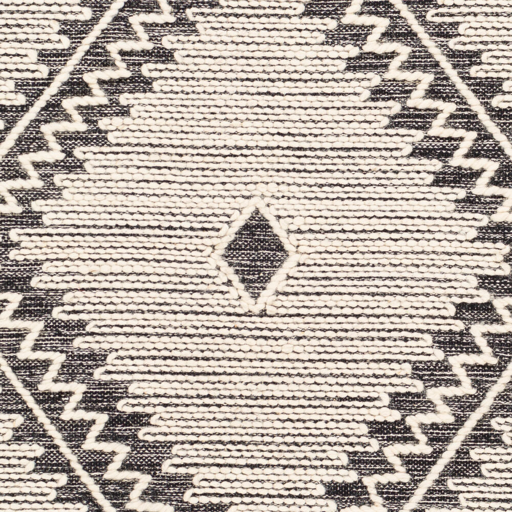 Bedouin Black/Cream Handmade Rug - swatch
