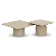 Alessia Nesting Coffee Tables, Tall Latte Taupe / Short Latte Taupe by Urbia - product view