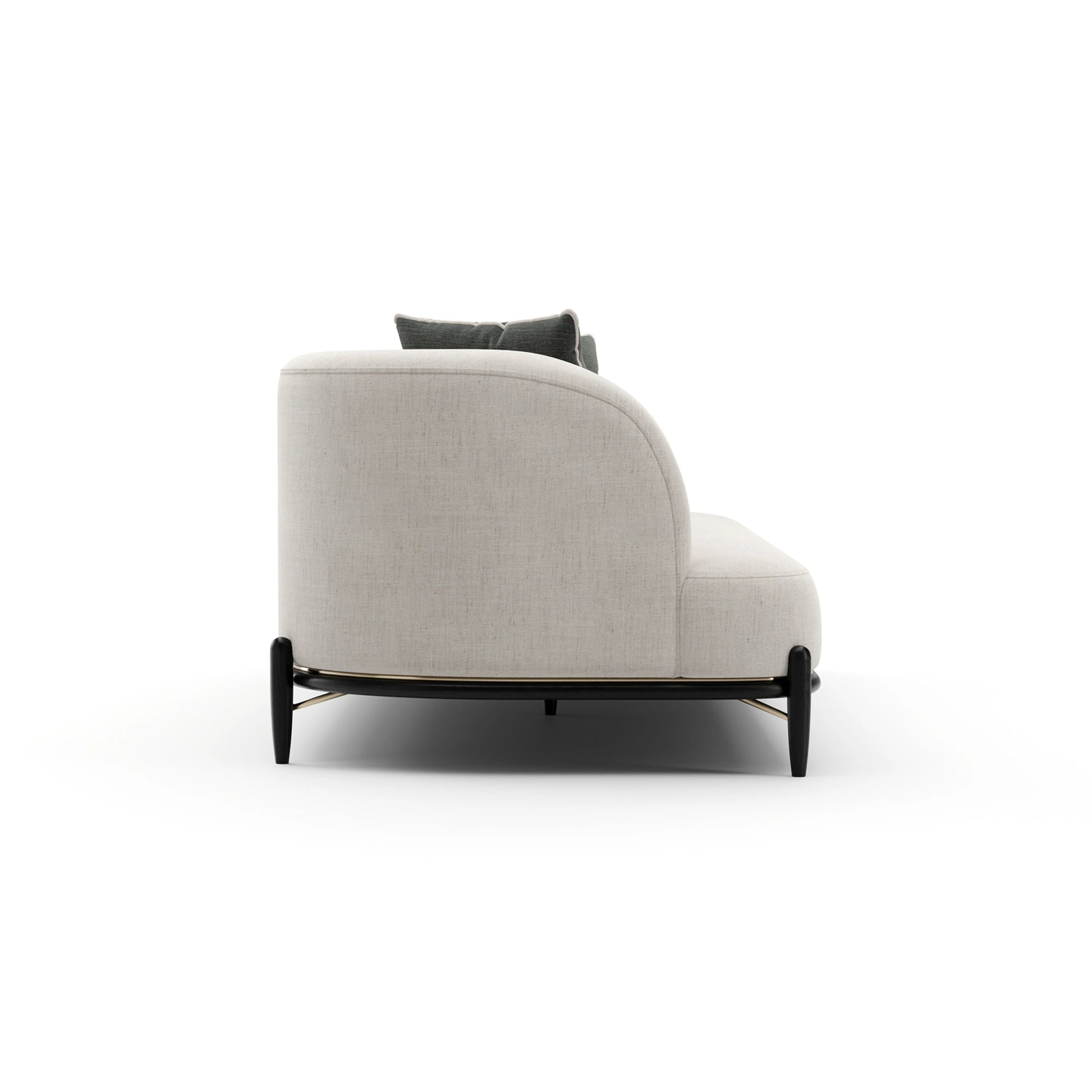 Madera Sofa - Oatmeal Brushed Gold 96" by Caracole - view 4
