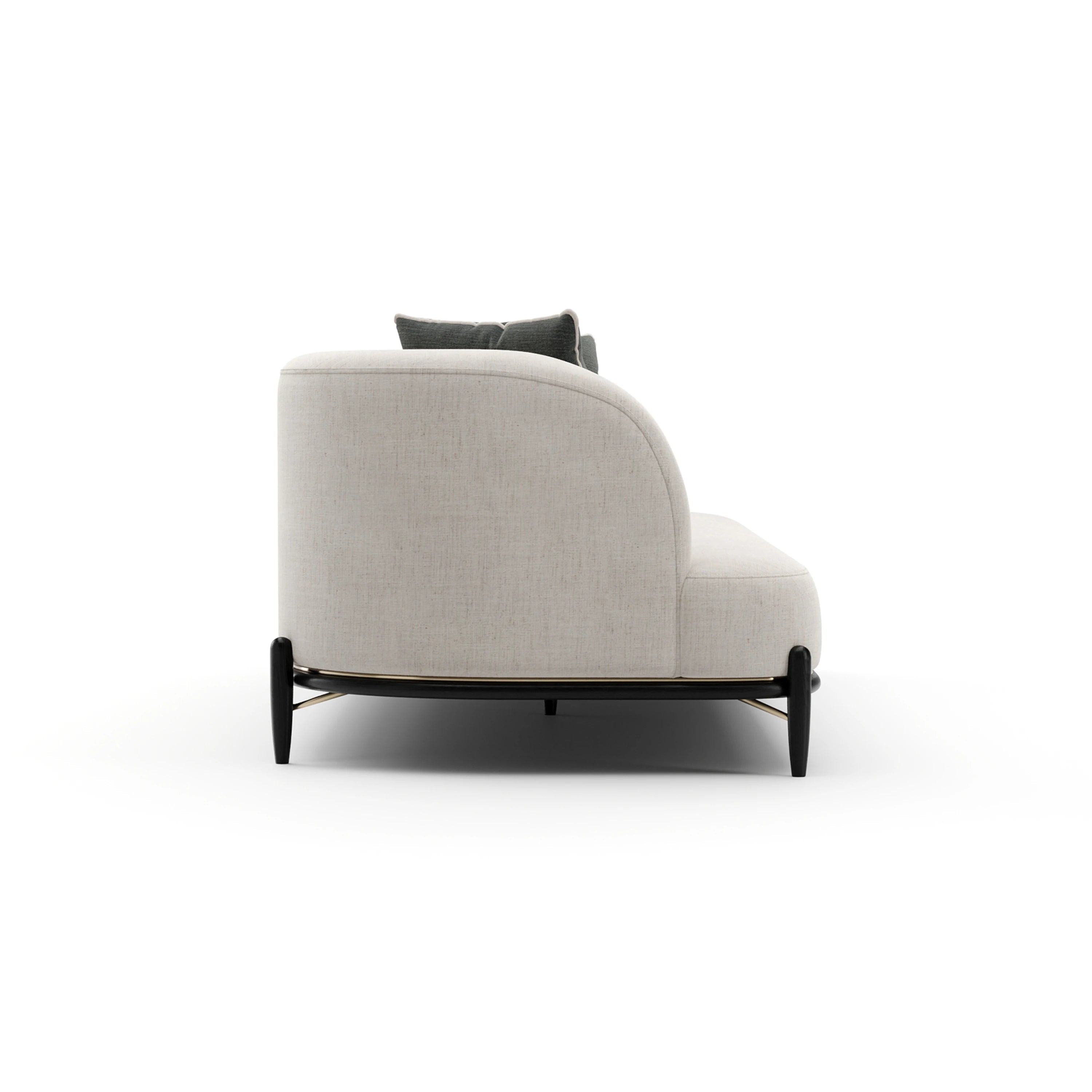 Madera Sofa - Oatmeal Brushed Gold 96" by Caracole - view 4