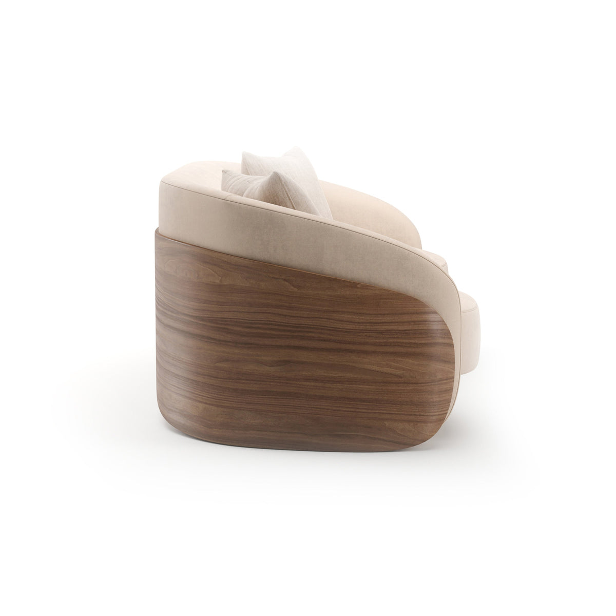 Fleur Wood Back Sofa Porcini 102" by Caracole - view 6