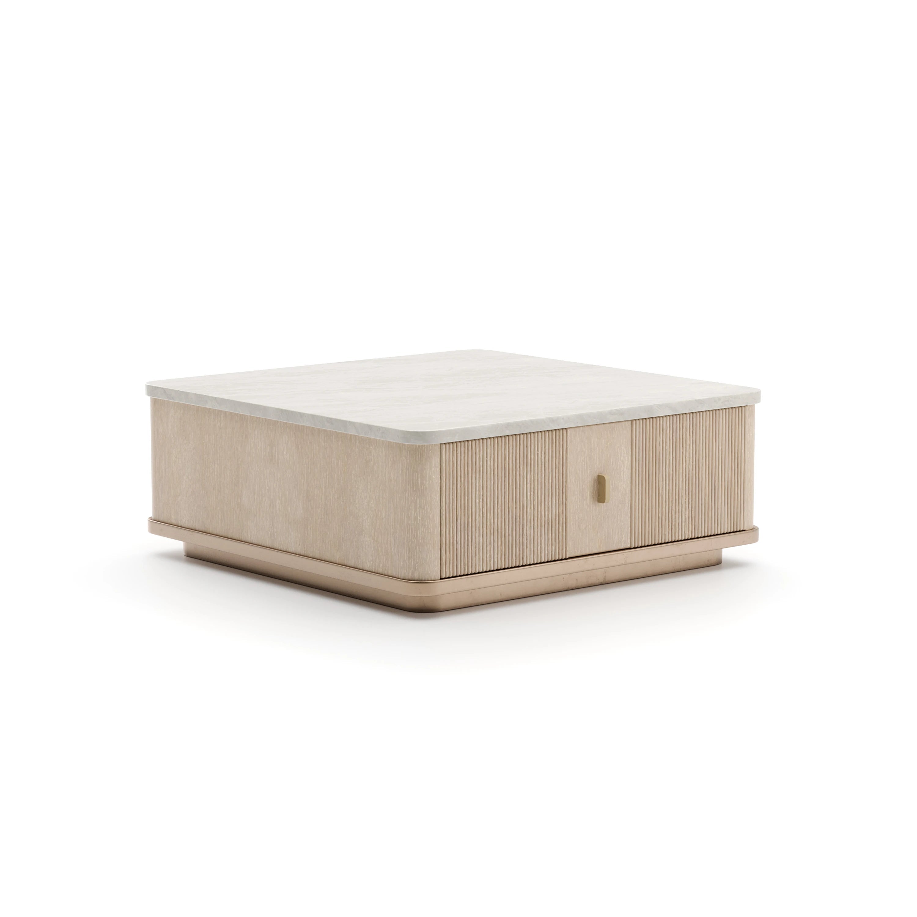 Rhythm Square Cocktail Table Neutral Metallic 40" by Caracole - view 2