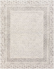 Bahar Charcoal/Light Beige Machine Woven Rug - 2'7" x 10'
