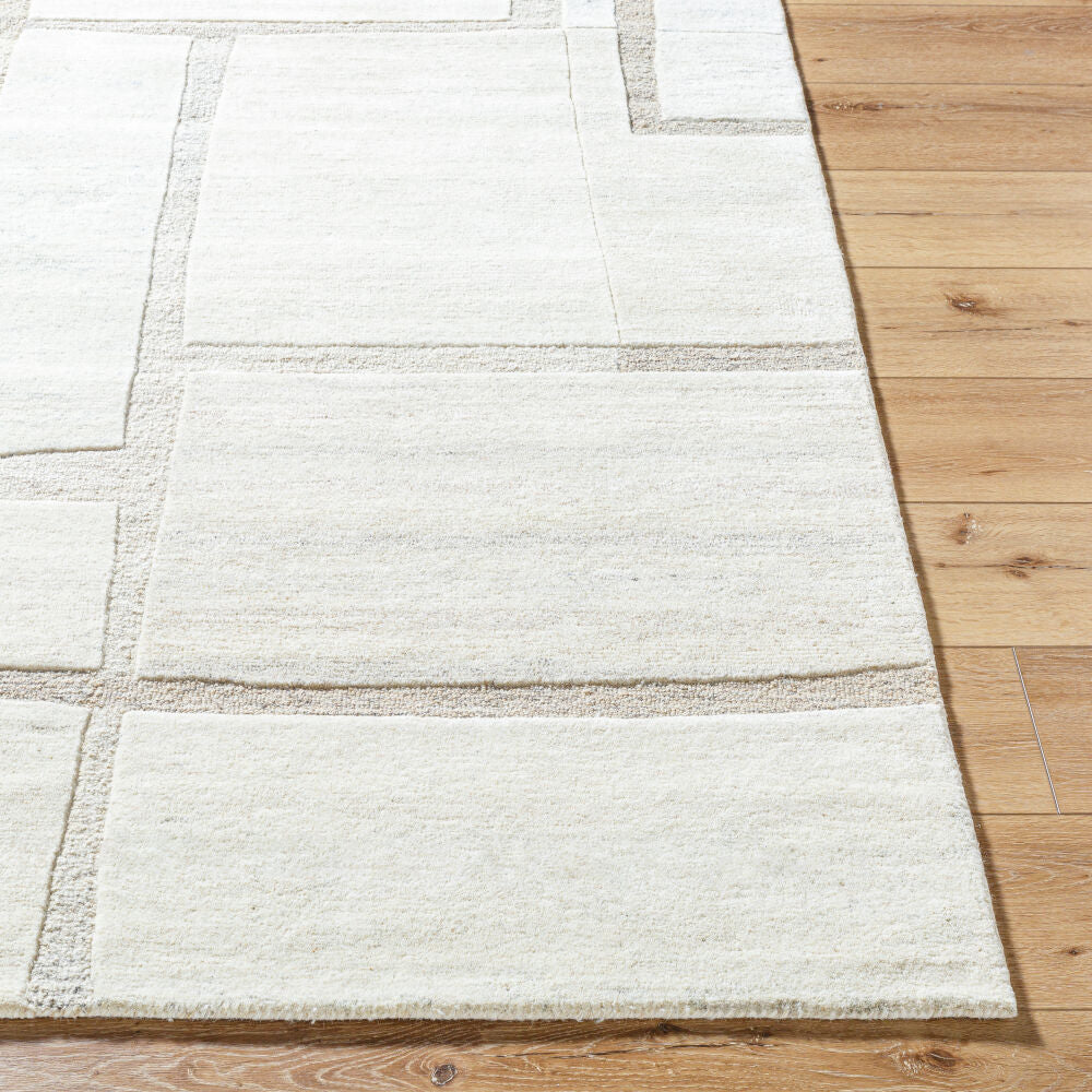 Brook Denim/Light Beige Handmade Rug - front