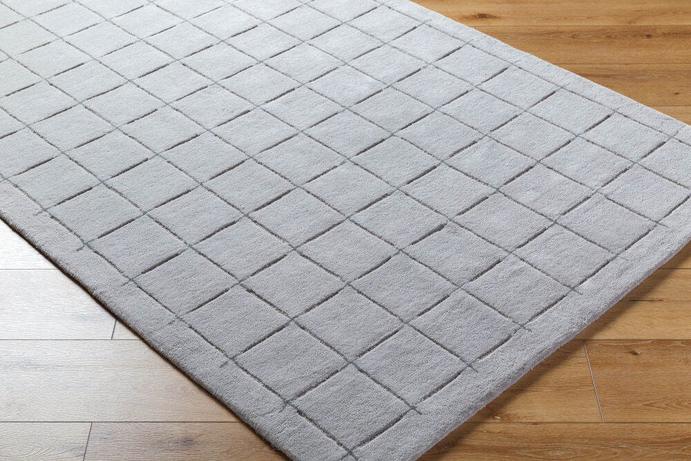 Brook Charcoal/Gray Handmade Rug - corner