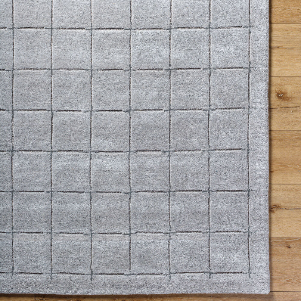 Brook Charcoal/Gray Handmade Rug - overhead