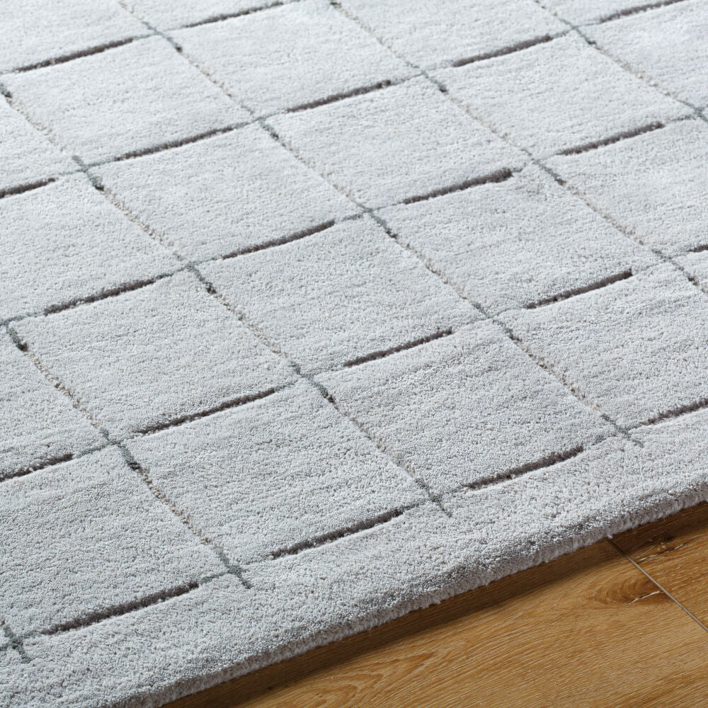 Brook Charcoal/Gray Handmade Rug - texture