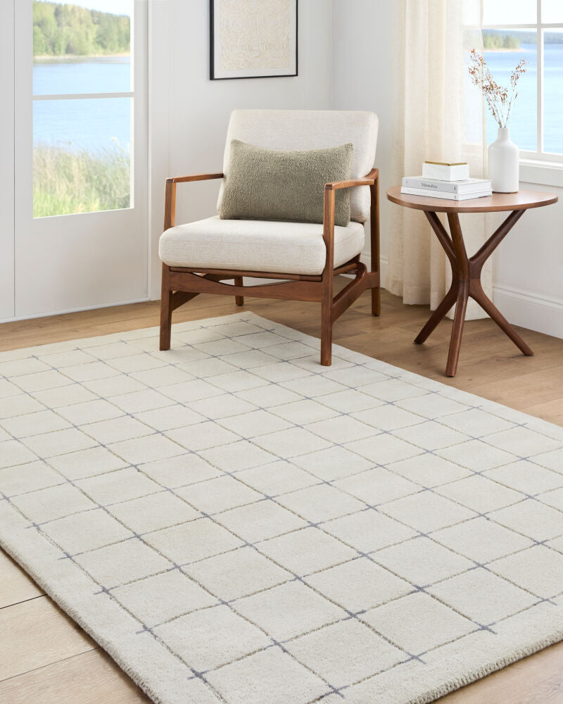 Brook Charcoal/Tan Handmade Rug - roomscene