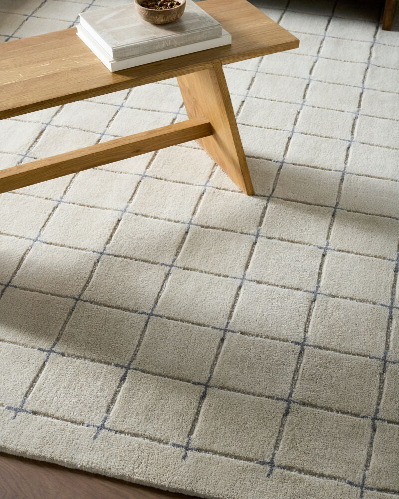 Brook Charcoal/Tan Handmade Rug - styleshot