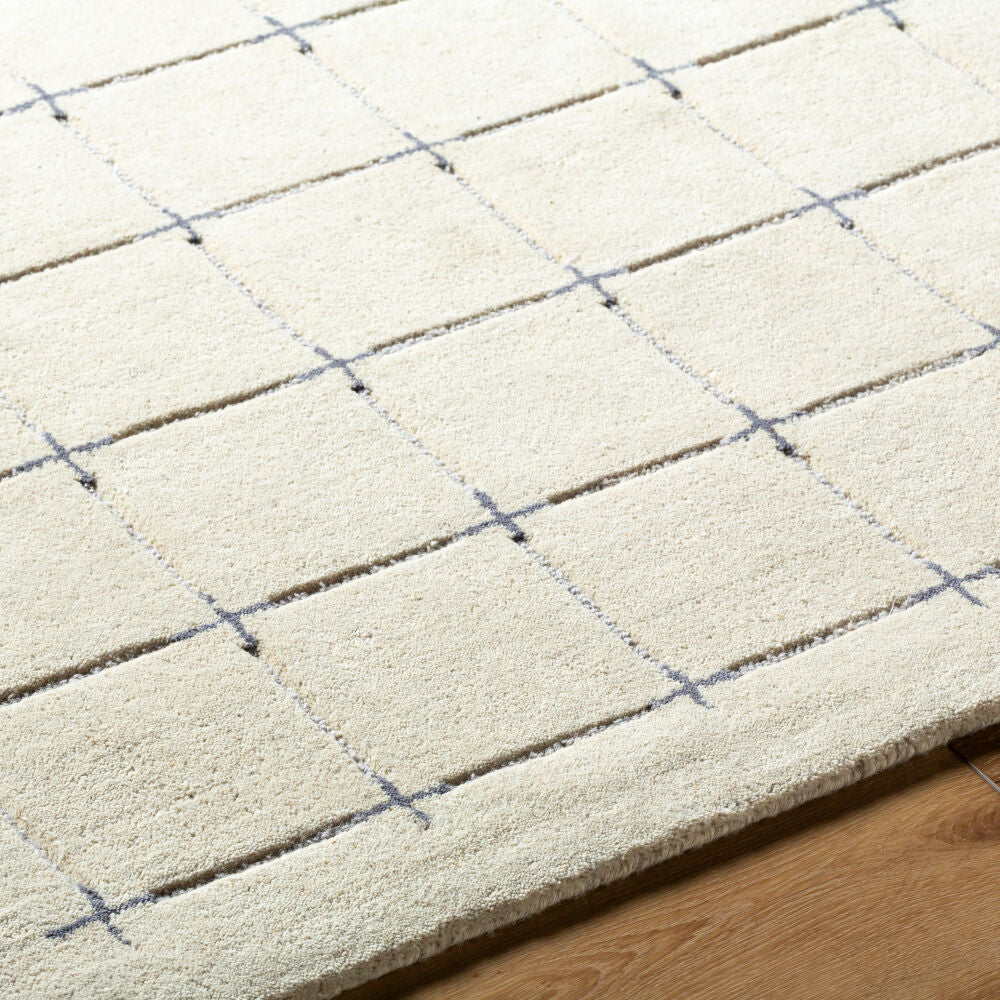 Brook Charcoal/Tan Handmade Rug - texture