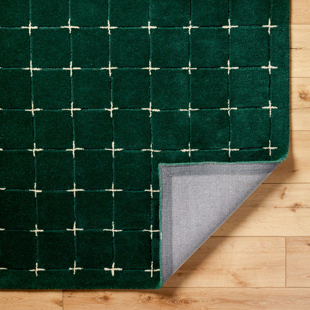 Brook Dark Green/Light Beige Handmade Rug BKO-2333 - fold