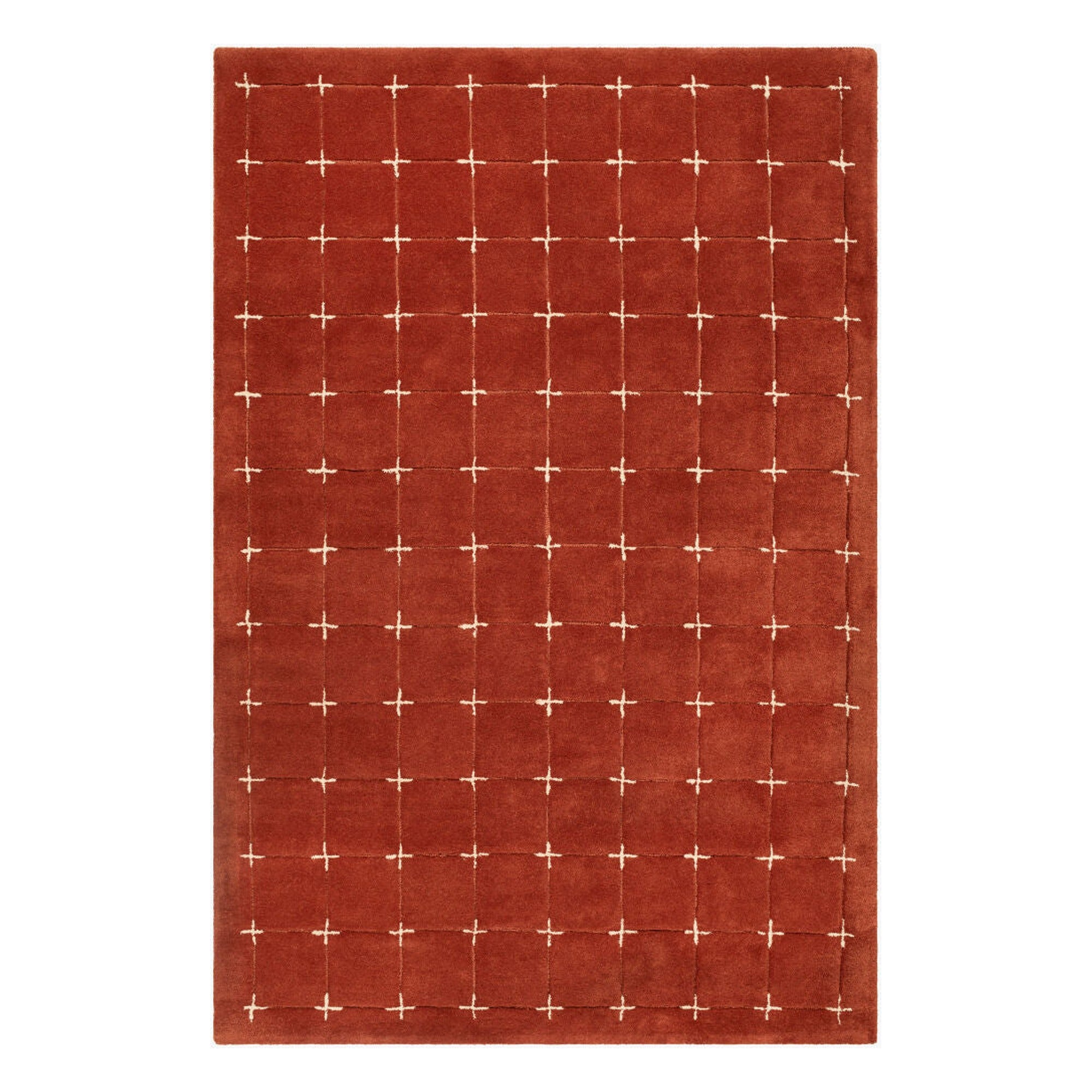 Brook Light Beige/Rust Handmade Rug - 3' x 10'
