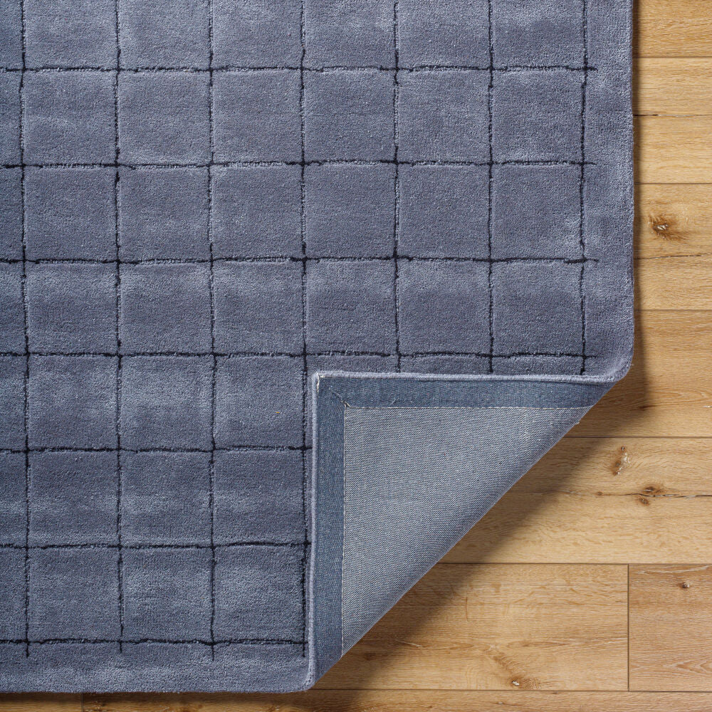 Brook Black/Charcoal Handmade Rug - fold