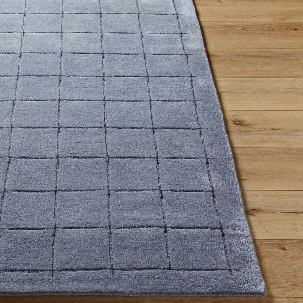 Brook Black/Charcoal Handmade Rug - front