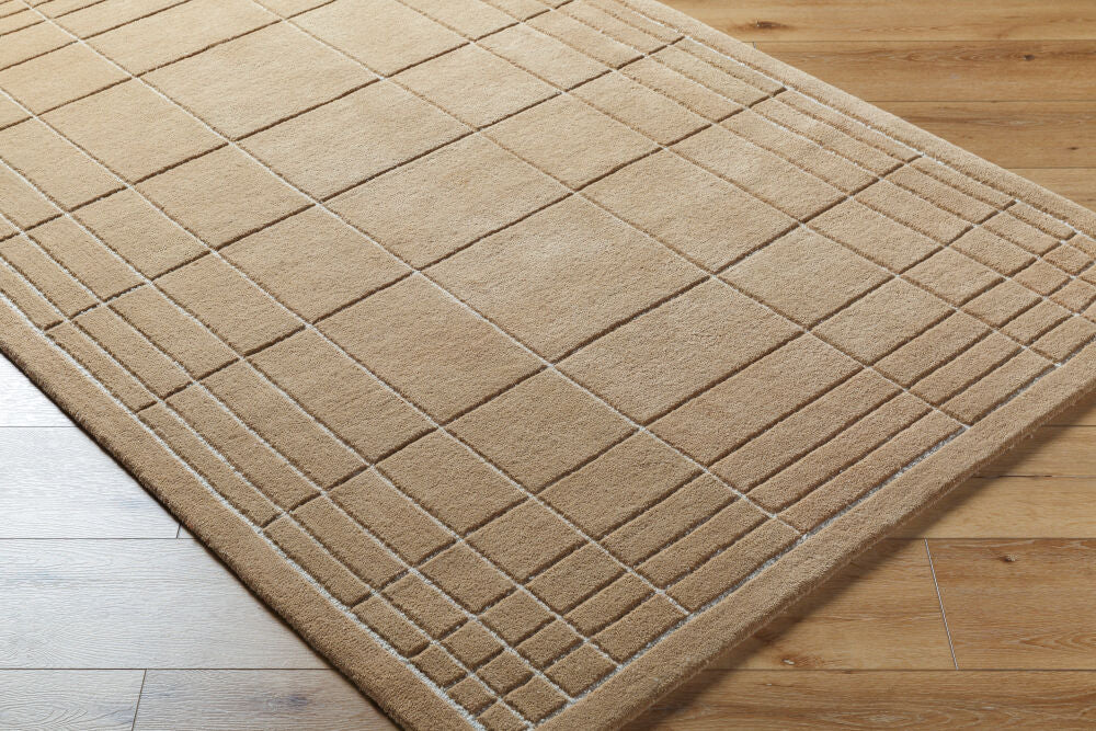 Brook Brown/Medium Gray Handmade Rug - corner
