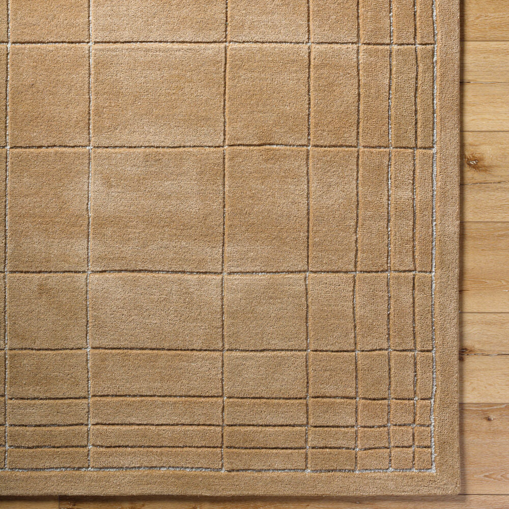Brook Brown/Medium Gray Handmade Rug - overhead