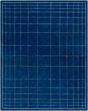 Brook Dark Blue/Medium Gray Handmade Rug - 2' x 3'