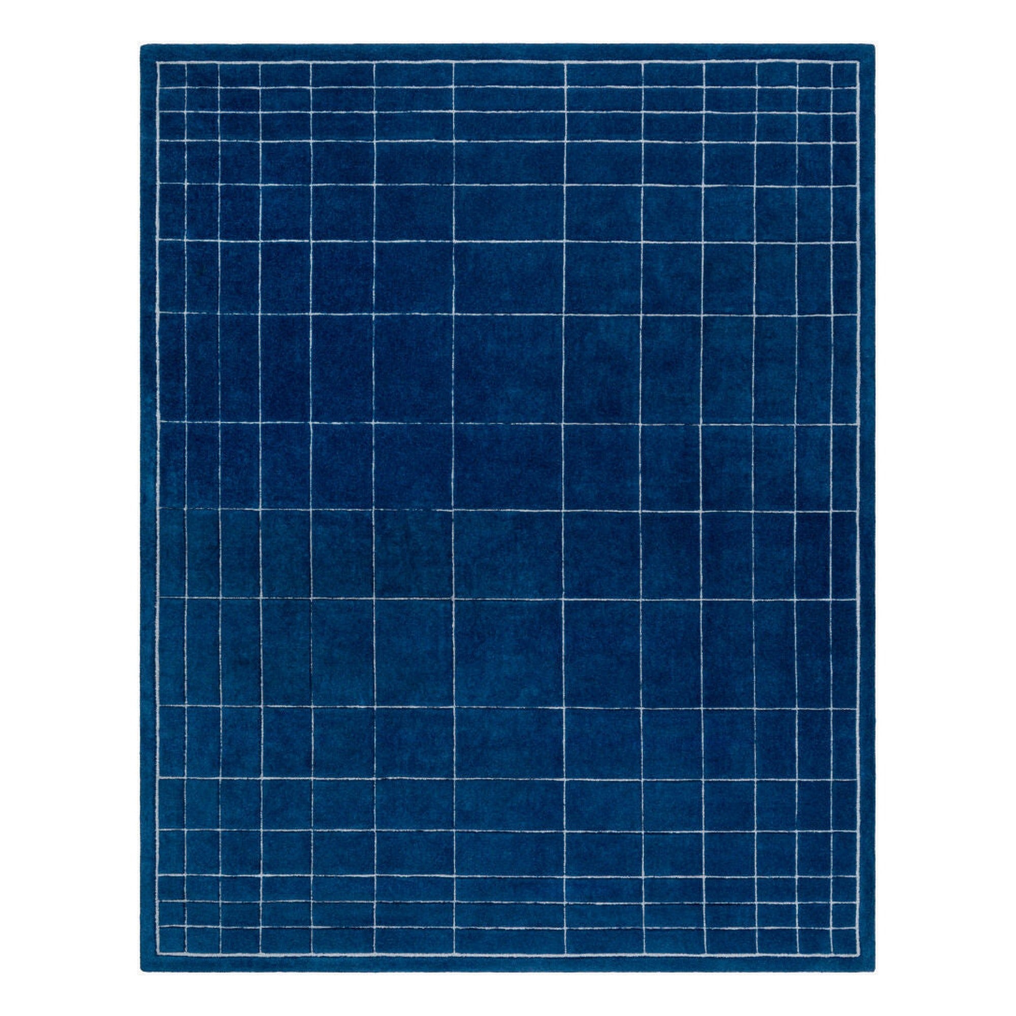 Brook Dark Blue/Medium Gray Handmade Rug - 2' x 3'