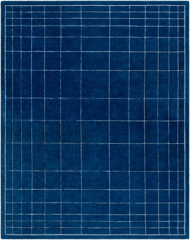 Brook Dark Blue/Medium Gray Handmade Rug - 2' x 3'