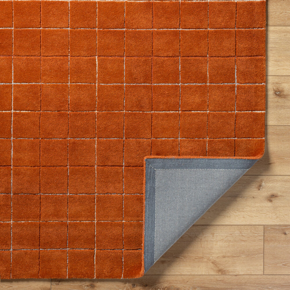 Brook Rust/Tan Handmade Rug - fold
