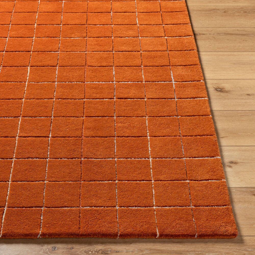 Brook Rust/Tan Handmade Rug - front