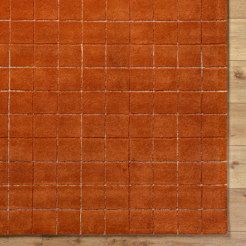 Brook Rust/Tan Handmade Rug - overhead