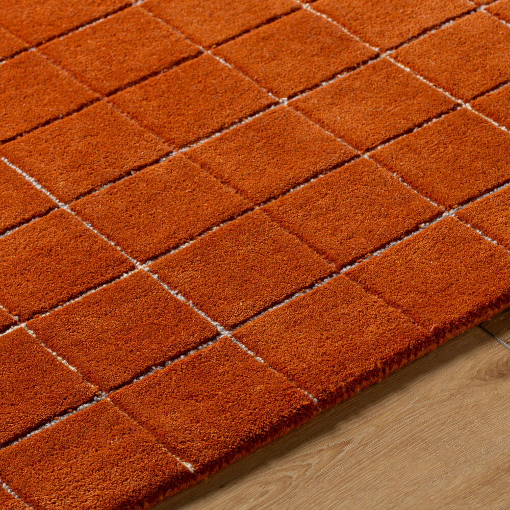 Brook Rust/Tan Handmade Rug - texture
