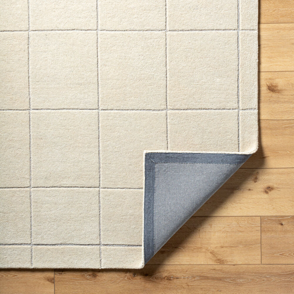 Brook Light Beige/Medium Gray Handmade Rug - fold