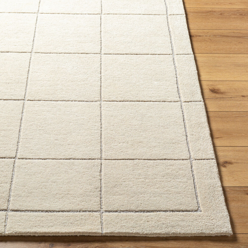 Brook Light Beige/Medium Gray Handmade Rug - front