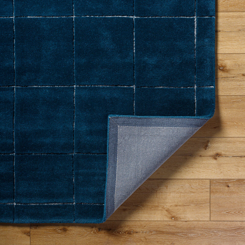 Brook Deep Teal/Seafoam Handmade Rug - fold