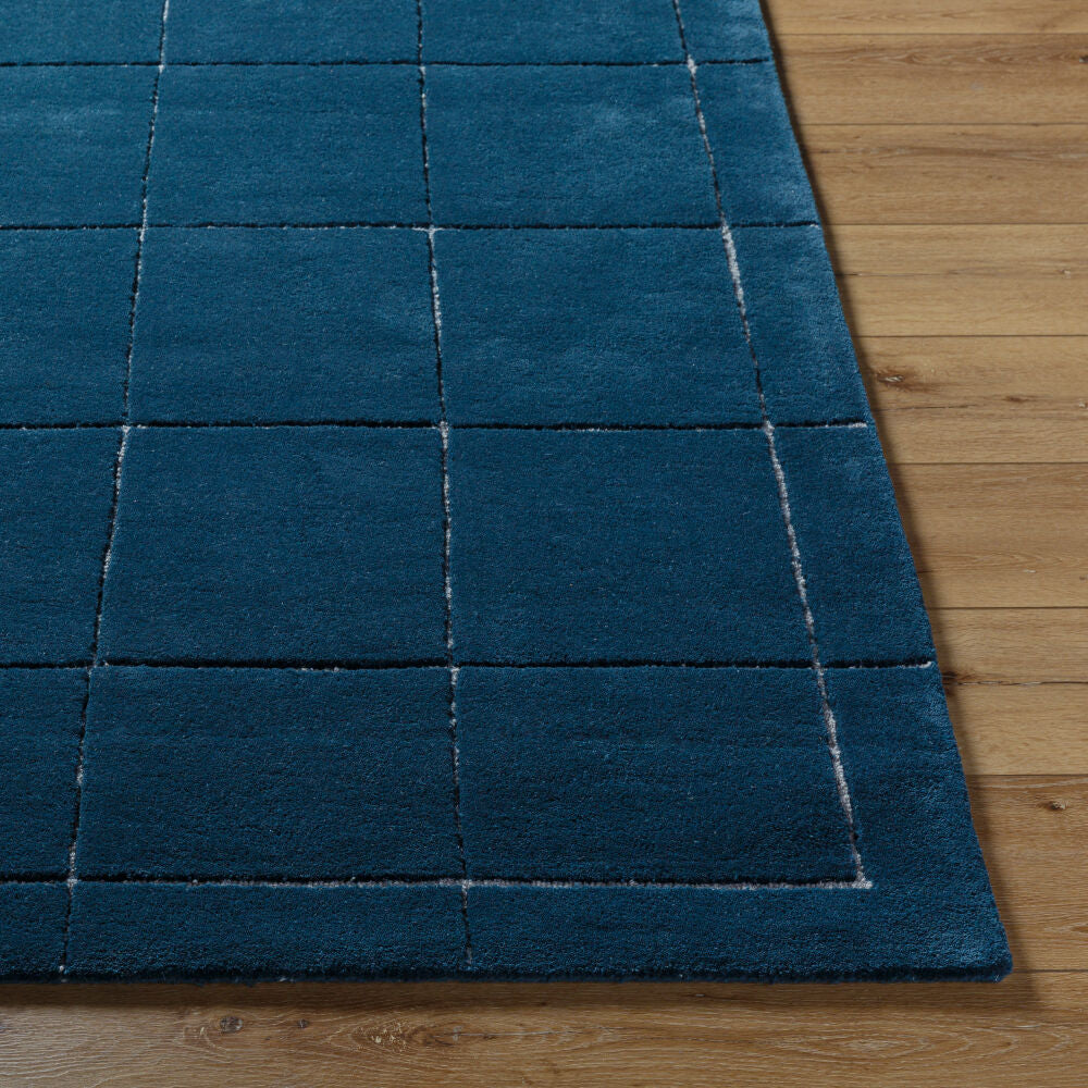 Brook Deep Teal/Seafoam Handmade Rug - front