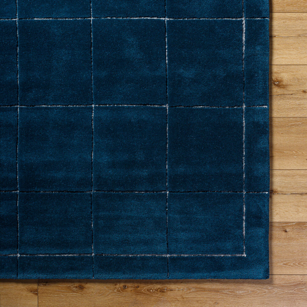 Brook Deep Teal/Seafoam Handmade Rug - overhead