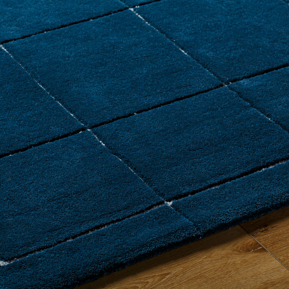 Brook Deep Teal/Seafoam Handmade Rug - texture
