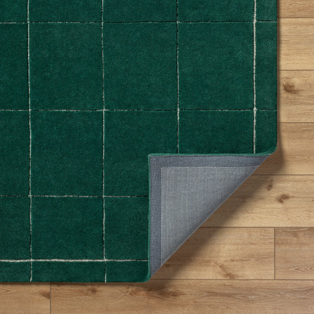 Brook Dark Green/Light Beige Handmade Rug BKO-2351 - fold