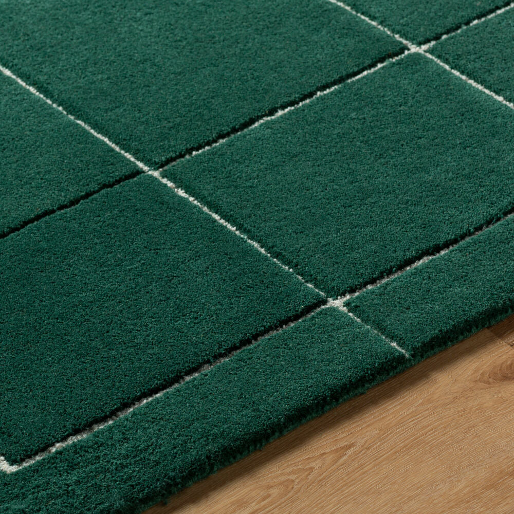 Brook Dark Green/Light Beige Handmade Rug BKO-2351 - texture