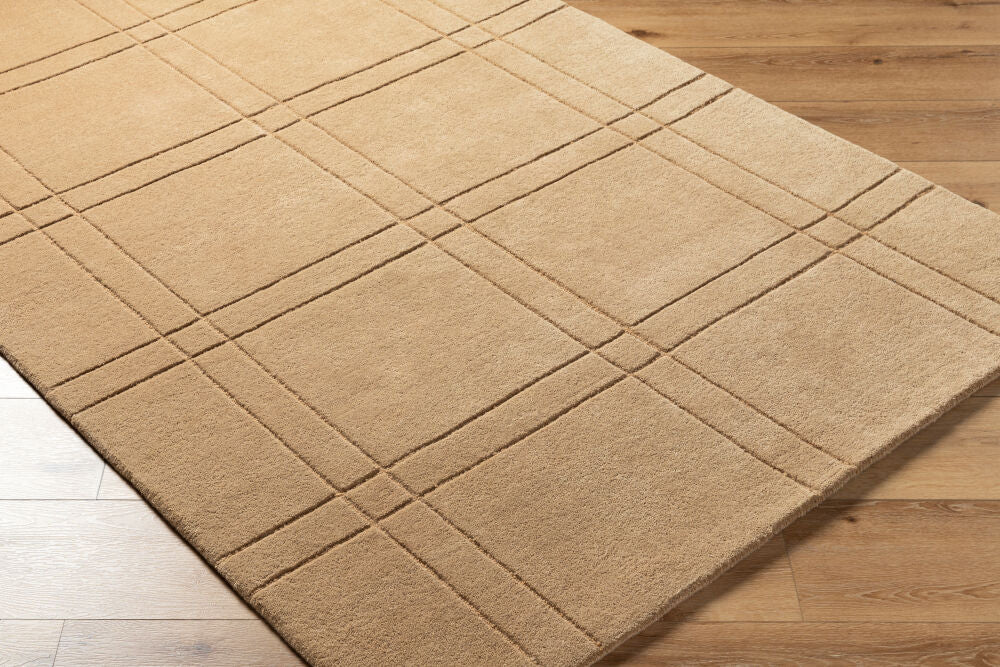 Brook Tan Handmade Rug - corner
