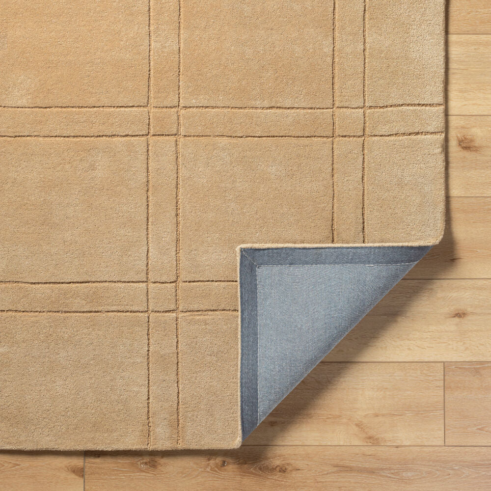 Brook Tan Handmade Rug - fold