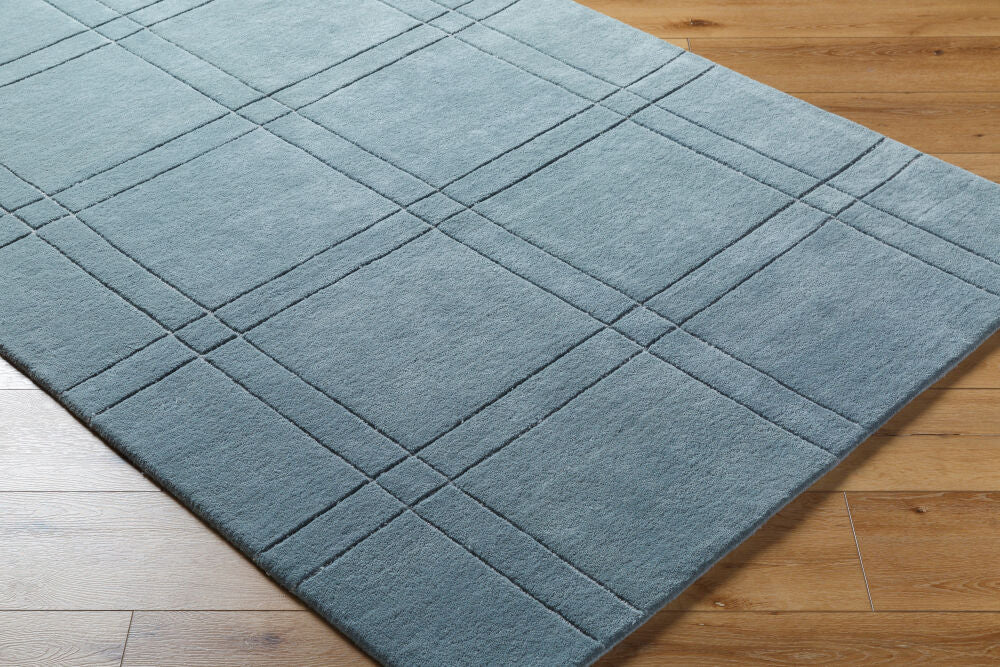 Brook Sage/Seafoam Handmade Rug - corner