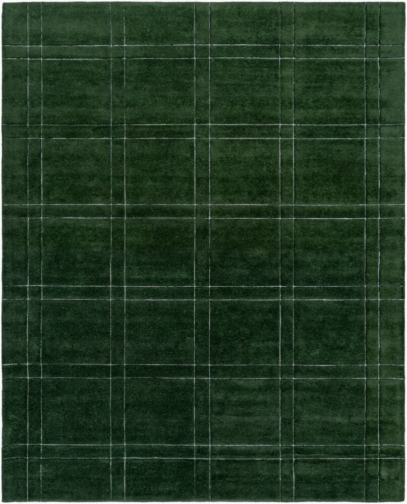 Brook Dark Green/Light Slate Handmade Rug - 3' x 10'