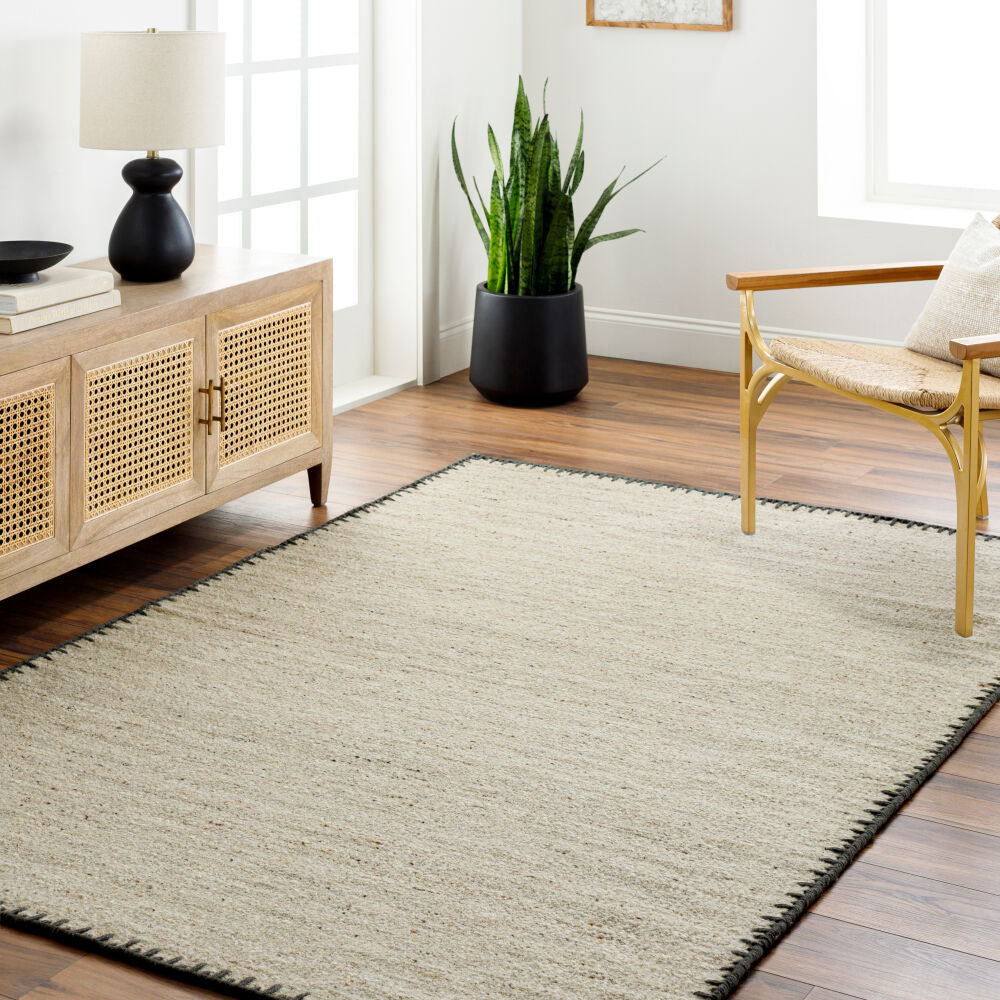 Berkeley Beige/Light Beige Handmade Rug - roomscene