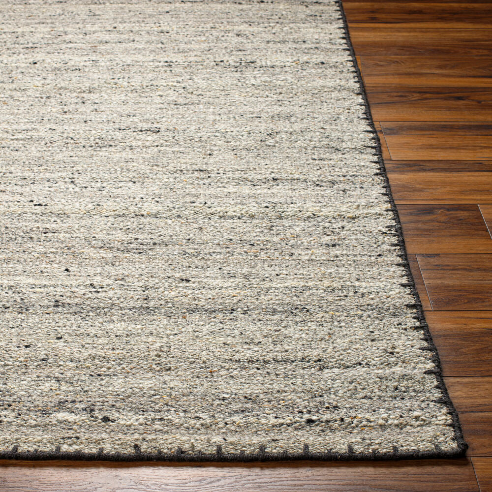 Berkeley Black/Taupe Handmade Rug - front