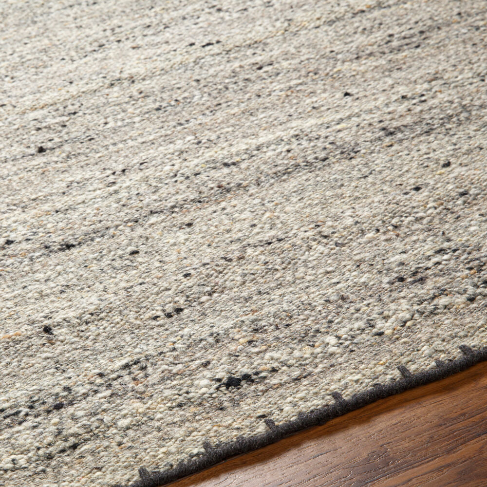 Berkeley Black/Taupe Handmade Rug - texture